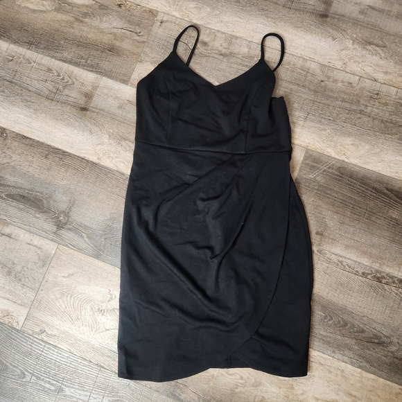 Zalalus Chic Black Ruched Spaghetti Strap Midi Dress Size: XL - Picture 2 of 7